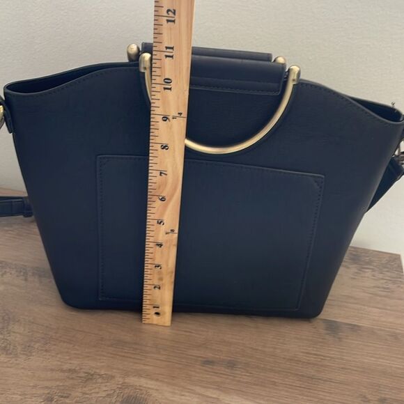 Antik Kraft Womens Black Vegan-Leather Crossbody Handbag - Picture 10 of 13